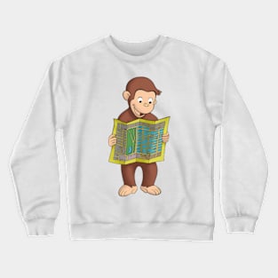 Curious George Look At The Map Crewneck Sweatshirt